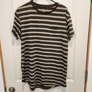 Men's American Eagle Outfitters Seriosly Soft Stripped T-Shirt, Size Large